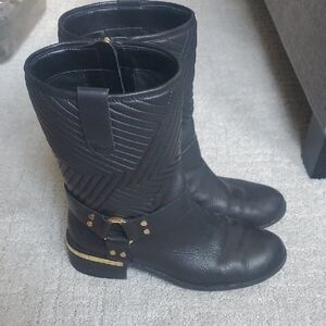 Vince Camuto Leather Moto Boots